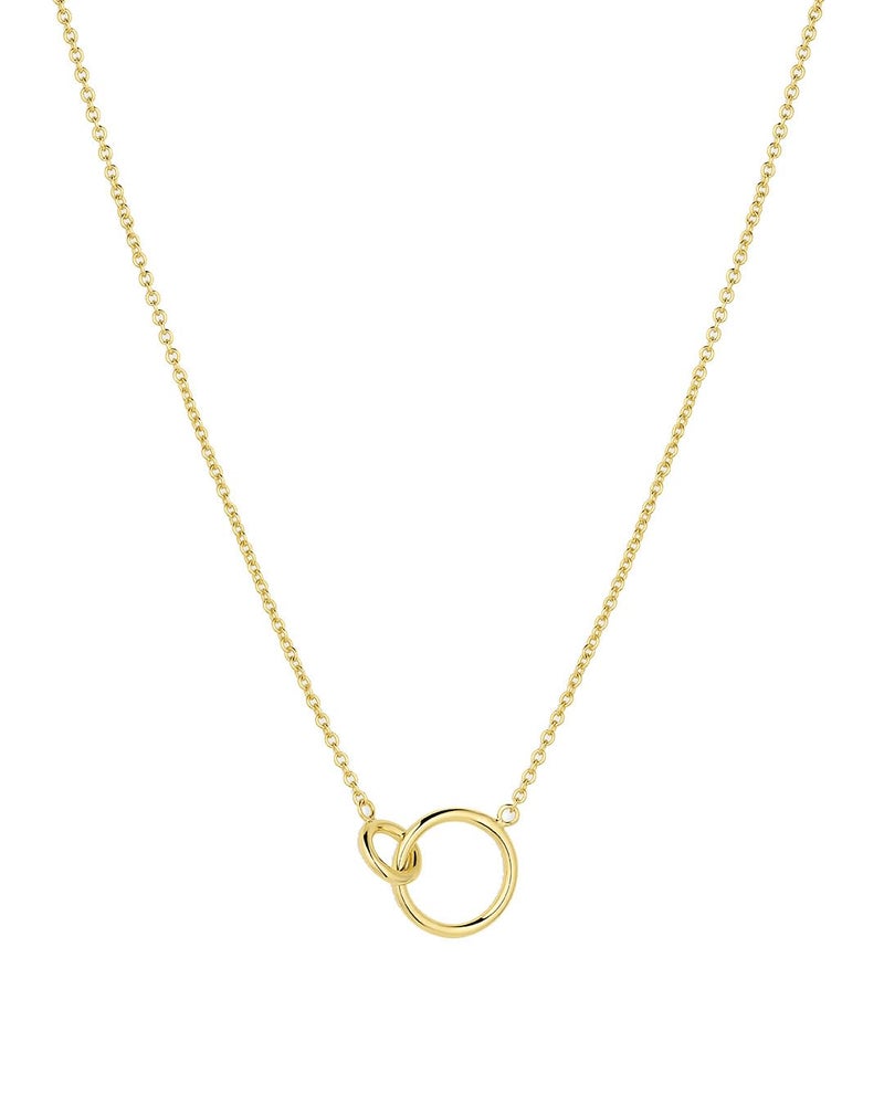 gorjana - Wilshire Adjustable Necklace 18-inch - 18k Gold Plated Brass - Elegant Interlocking Charm - Adjustable Slide Closure - Dainty Layering Staple - Lightweight Daily Wear - Image 1